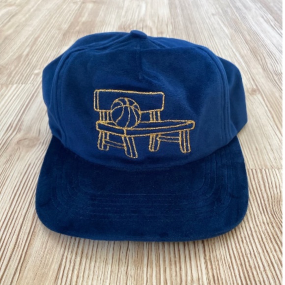 blue velvet embroidered snapback hat, franchise LA brand - Picture 1 of 3